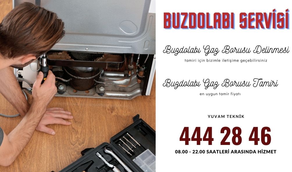 buzdolabı gaz borusu delinmesi