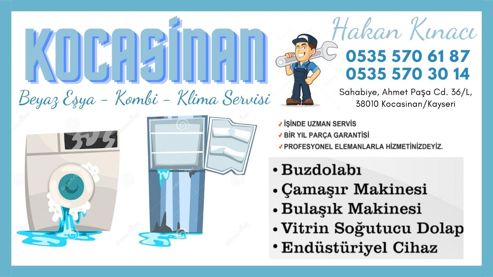 Kocasinan Beyaz Eşya Servisi