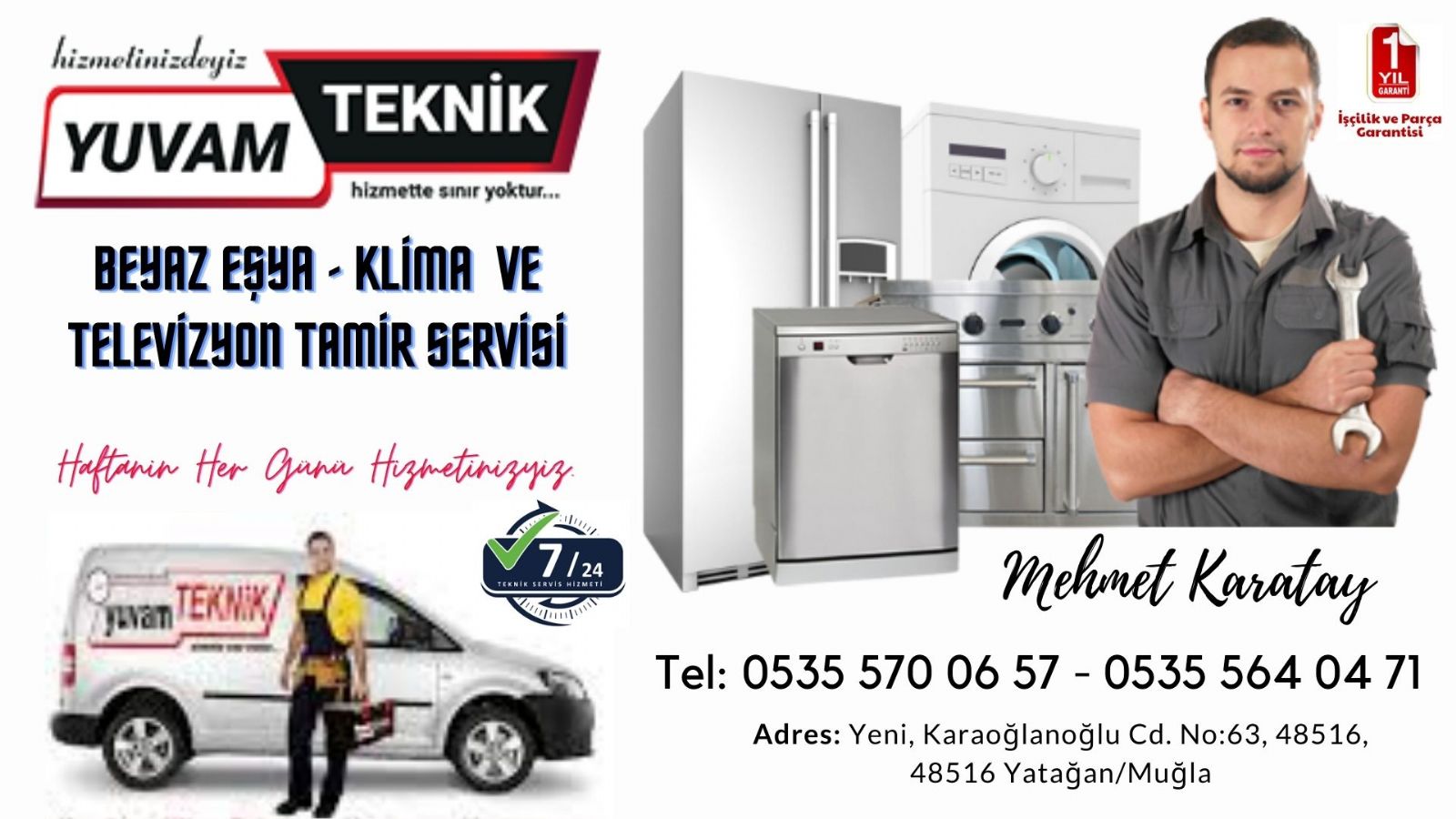 Yatağan Beyaz Eşya Servisi