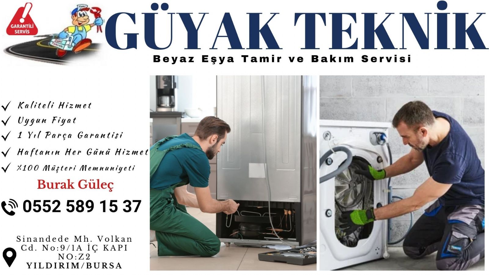 Bursa Üçevler Beyaz Eşya Servisi