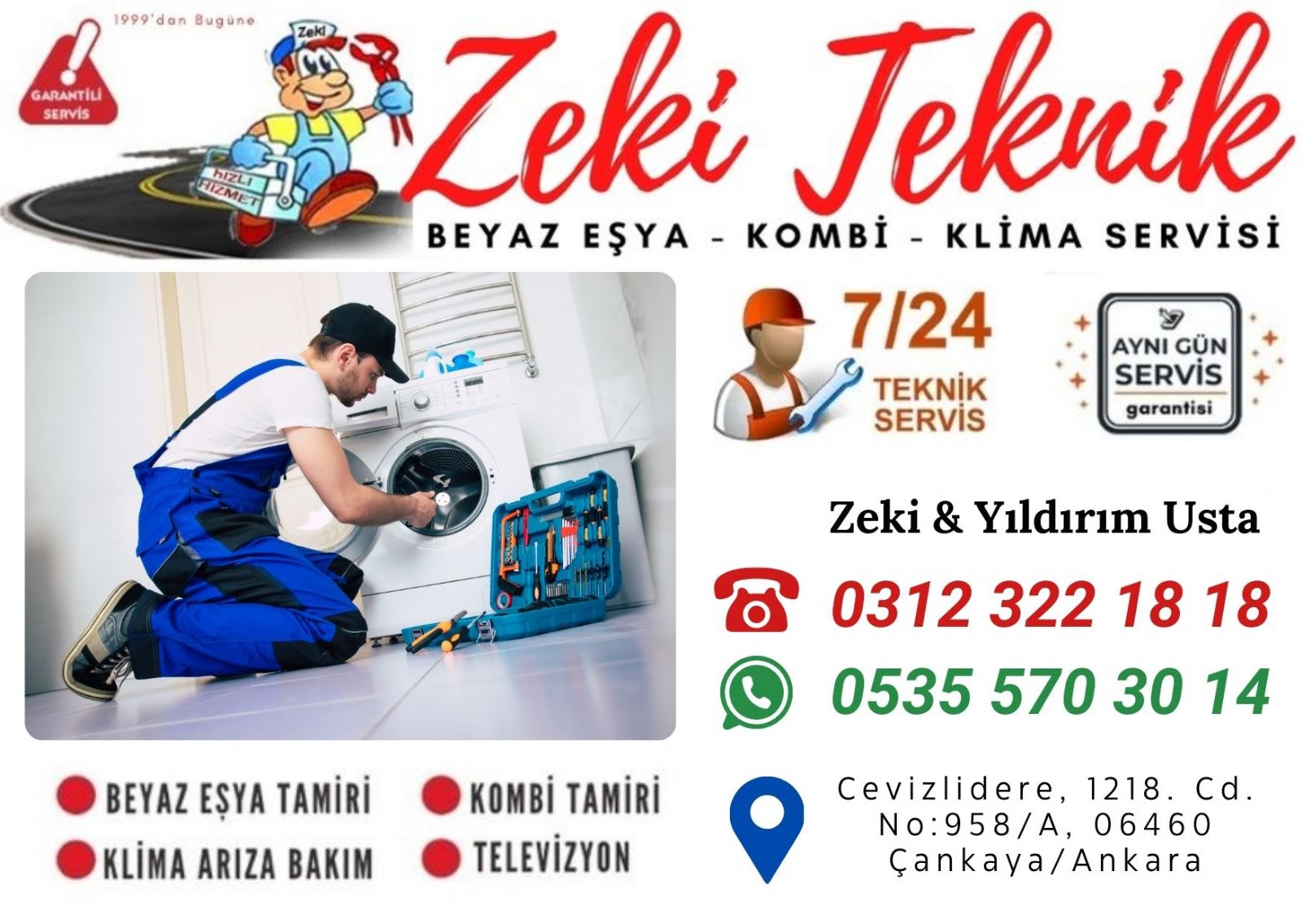 Cevizlidere Beyaz Eşya Servisi