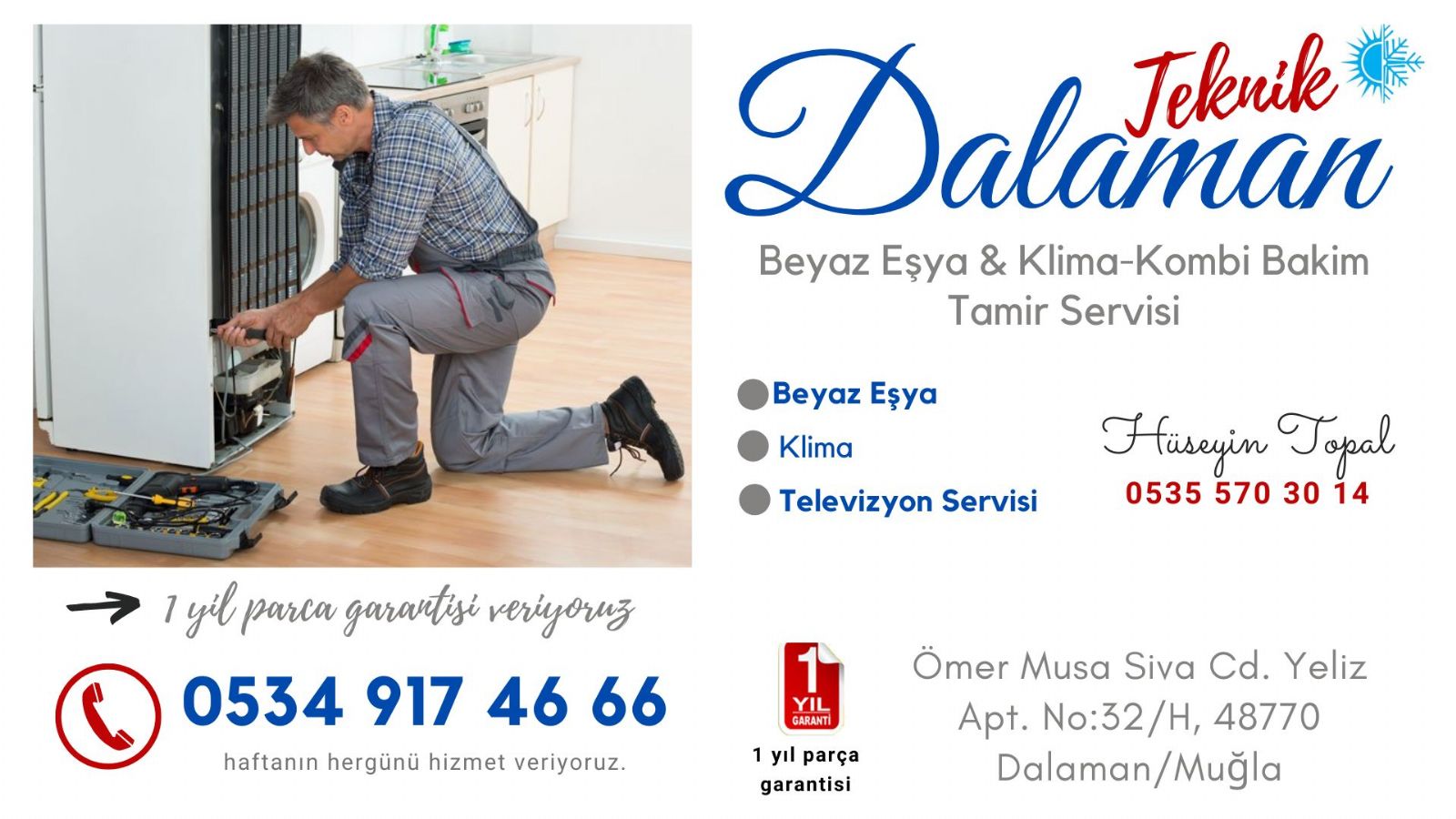 Dalaman Beyaz Eşya Servisi tamircisi