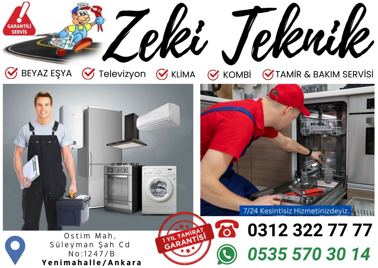 Ostim Beyaz Eşya Servisi